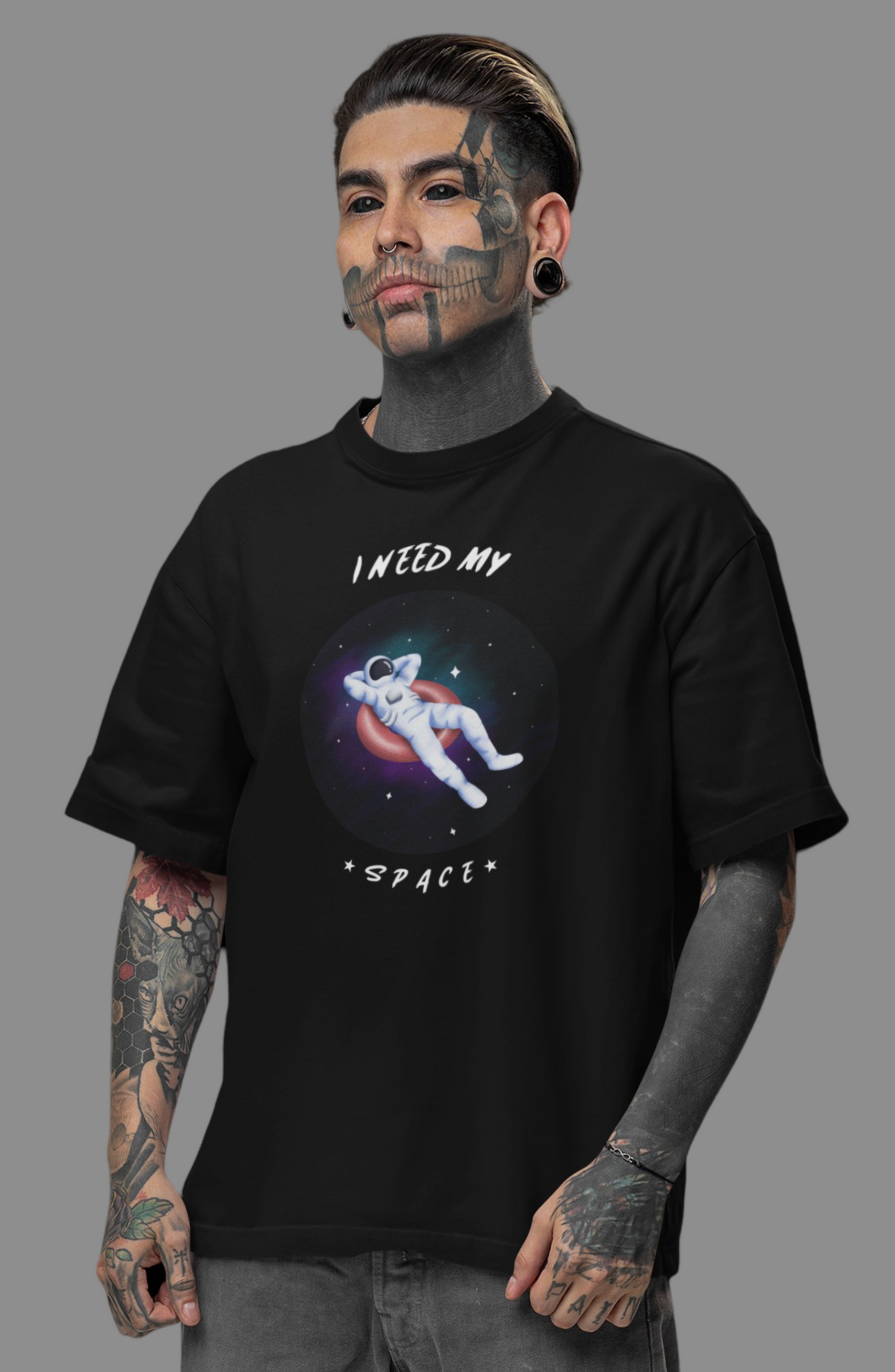 I Need Space style premium quality Men's oversized t-shirts