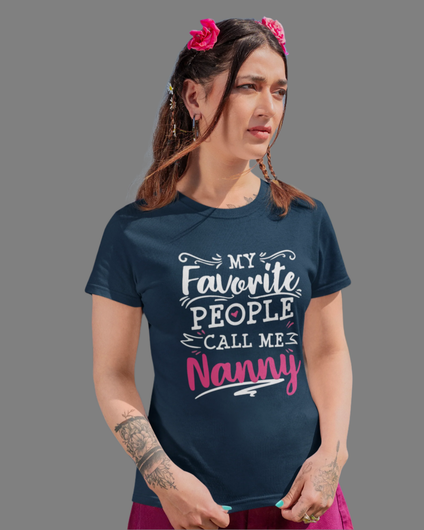 Woen call me nanny fun  and filmy  lover t-shirt