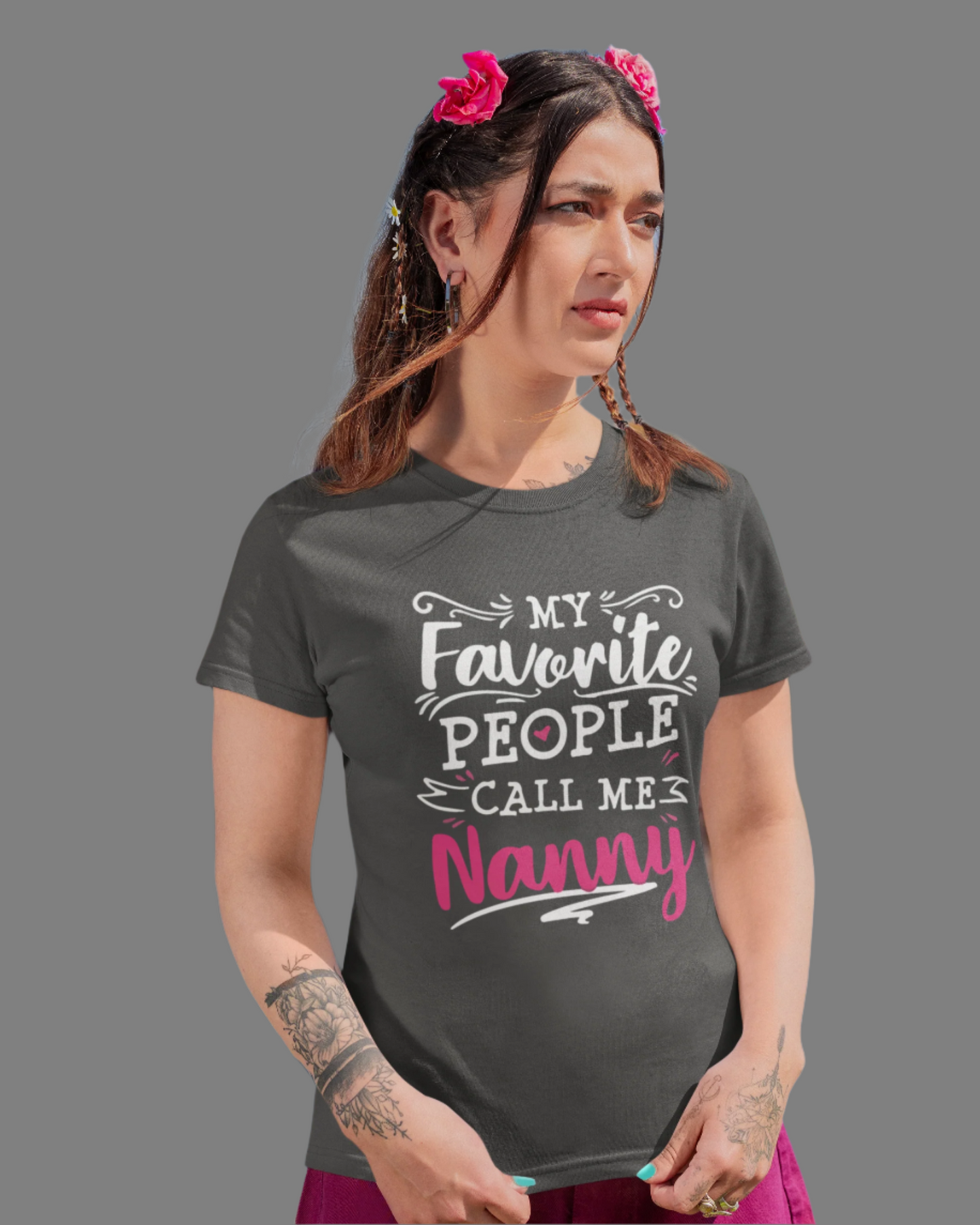 Woen call me nanny fun  and filmy  lover t-shirt