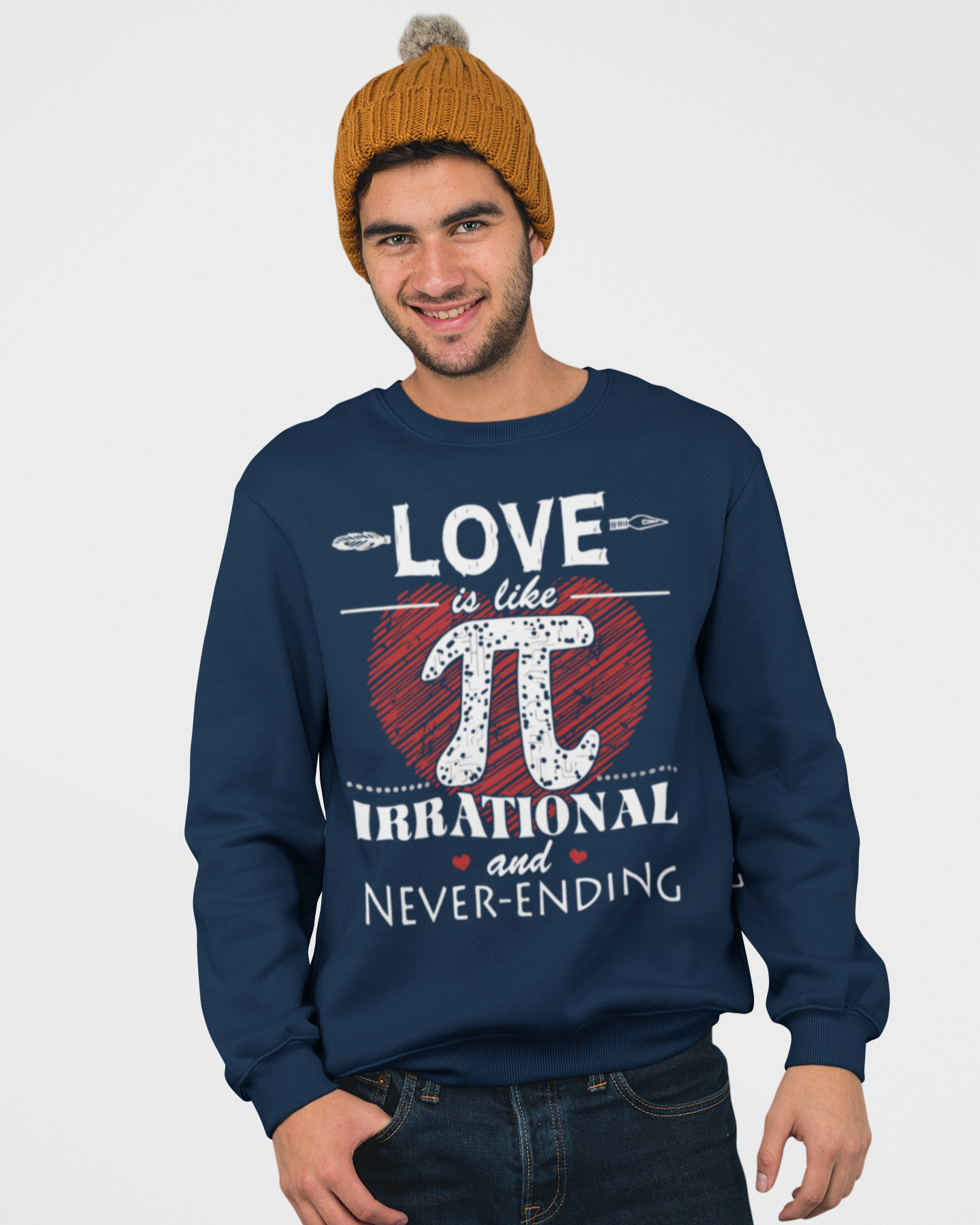 Men music lover sweatshirt with a regular fit