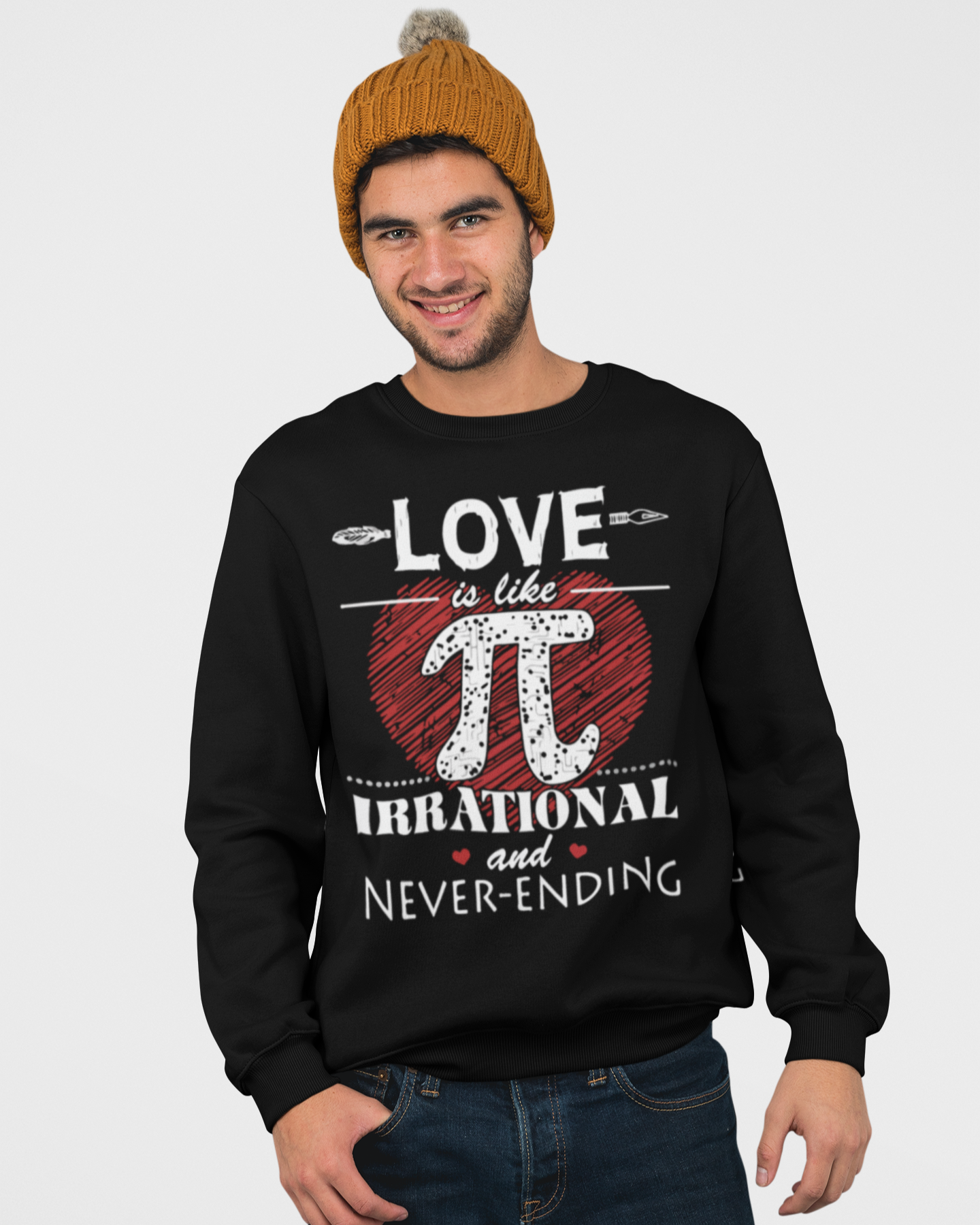 Men music lover sweatshirt with a regular fit