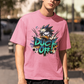 Men's t-shirt pattern with a regular rock-style fit oversized light color t-shirts