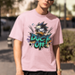 Men's t-shirt pattern with a regular rock-style fit oversized light color t-shirts