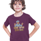 Boy's Chin Tapak Dum Dum art pattern regular fit with a single color T-Shirt