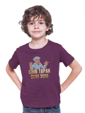 Boy's Chin Tapak Dum Dum art pattern regular fit with a red variant T-Shirt