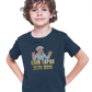 Boy's Chin Tapak Dum Dum art pattern regular fit with a single color T-Shirt