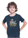 Boy's Chin Tapak Dum Dum art pattern regular fit with a single color T-Shirt