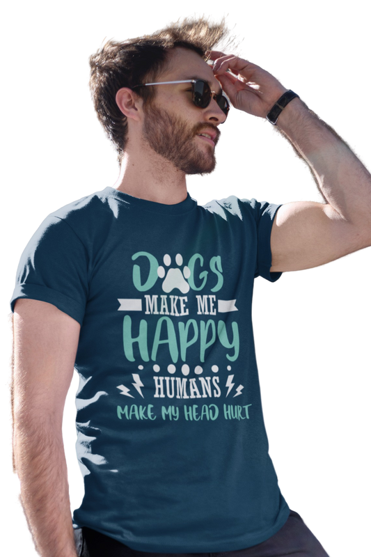 Dog Happy Premium Quality Cotton with a regular fit Men's T-Shirt