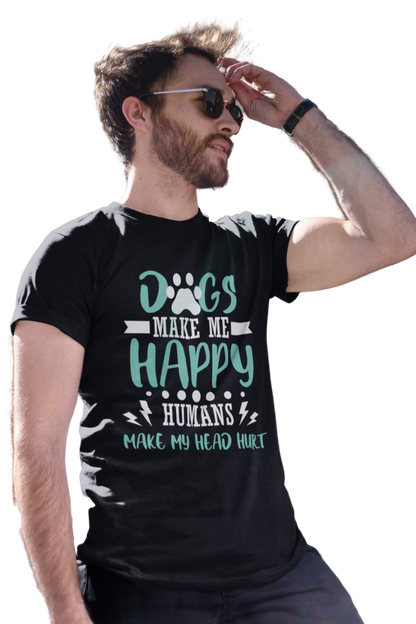 Dog Happy Premium Quality Cotton with a regular fit Men's T-Shirt