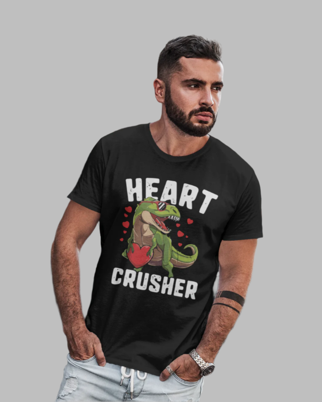 Men cluster dinosaur printed T-Shirt